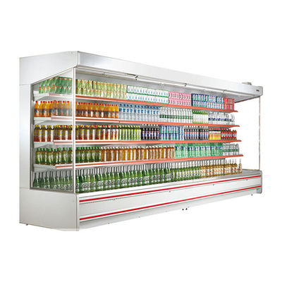 Réfrigérateur ouvert d'affichage frigorifié par fruit d'acier inoxydable